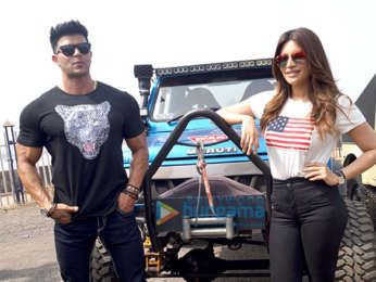 Shama Sikandar and Sahil Khan flag off the 'Mud Skull 4x4' off road rally in Mumbai