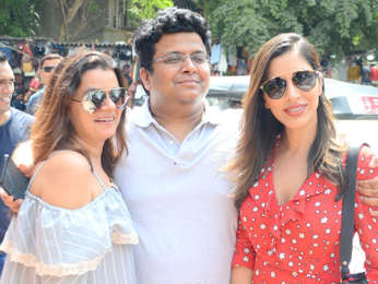 Sophie Choudry snapped with producer Tanuj Garg