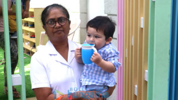 Taimur Ali Khan and Laksshya Kapoor snapped at their playschool