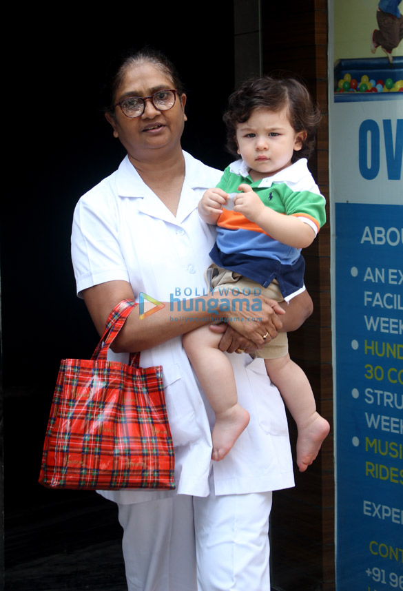 Taimur Ali Khan snapped outside his play school