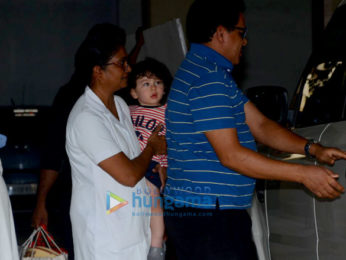 Taimur Ali Khan spotted at Amrita Arora's house