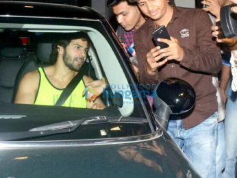 Varun Dhawan spotted at gym in Bandra