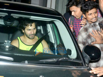 Varun Dhawan spotted at gym in Bandra