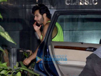 Varun Dhawan spotted at gym in Bandra