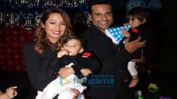 Celebs grace Krushna Abhishek and Kashmera Shah’s kids’ 1st birthday party in Andheri