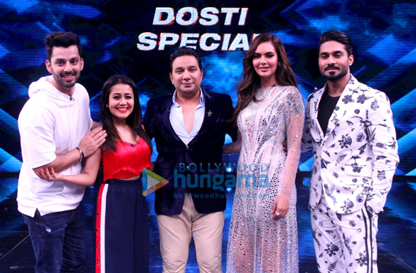 Neha Kakkar and Himansh Kohli snapped on the sets of the show High Fever Neha Kakkar and Himansh Kohli snapped on the sets of the show High Fever