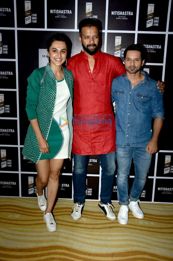 Taapsee Pannu and Vicky Arora grace the screening of Kapil Verma’s short film ‘Nitishastra’