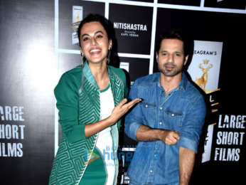 Taapsee Pannu and Vicky Arora grace the screening of Kapil Verma's short film 'Nitishastra'
