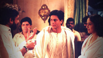 16 Years Of Devdas: Shah Rukh Khan and Madhuri Dixit are lost in an INTENSE conversation with Sanjay Leela Bhansali in this throwback pic