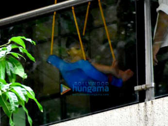 Taimur Ali Khan spotted enjoying on his swing