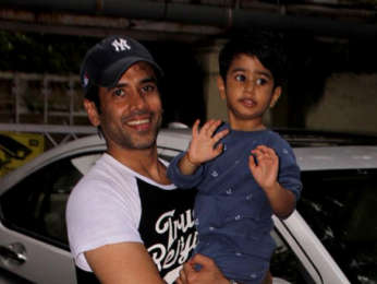 Tusshar Kapoor snapped at his son Laksshya's school
