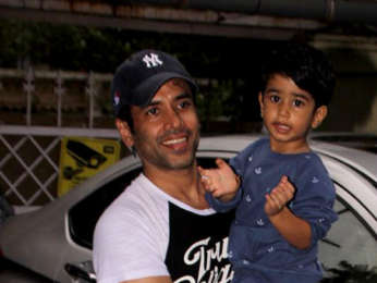 Tusshar Kapoor snapped at his son Laksshya's school