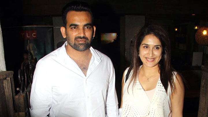 Zaheer Khan & his wife Sagarika Ghatge @Special Screening of ‘Soorma’