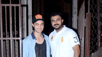 Aayush Sharma snapped at a dubbing studio in Bandra