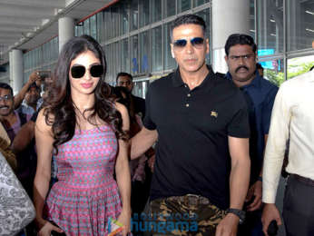 Akshay Kumar and Mouni Roy snapped in Kolkata