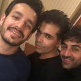Brahmastra Nagarjuna’s son Akhil Akkineni poses with Ranbir Kapoor and Karan Johar