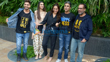 Cast of the film Happy Phirr Bhag Jayegi snapped promoting the film