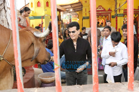 Jeetendra snapped at a temple in Juhu Jeetendra snapped at a temple in Juhu
