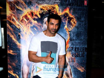 John Abraham snapped at 'Satyamev Jayate' interviews at Sun N Sand hotel in Juhu