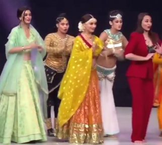 Madhuri Dixit recreates ‘Choli Ke Peeche’ with Happy Phirr Bhag Jayegi stars Sonakshi Sinha and Diana Penty