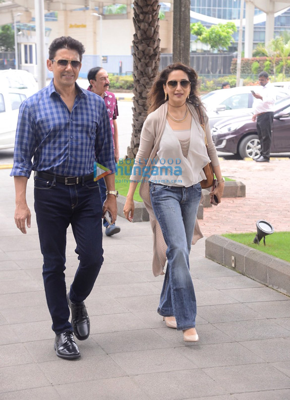 Madhuri Dixit snapped with her family Madhuri Dixit snapped with her family