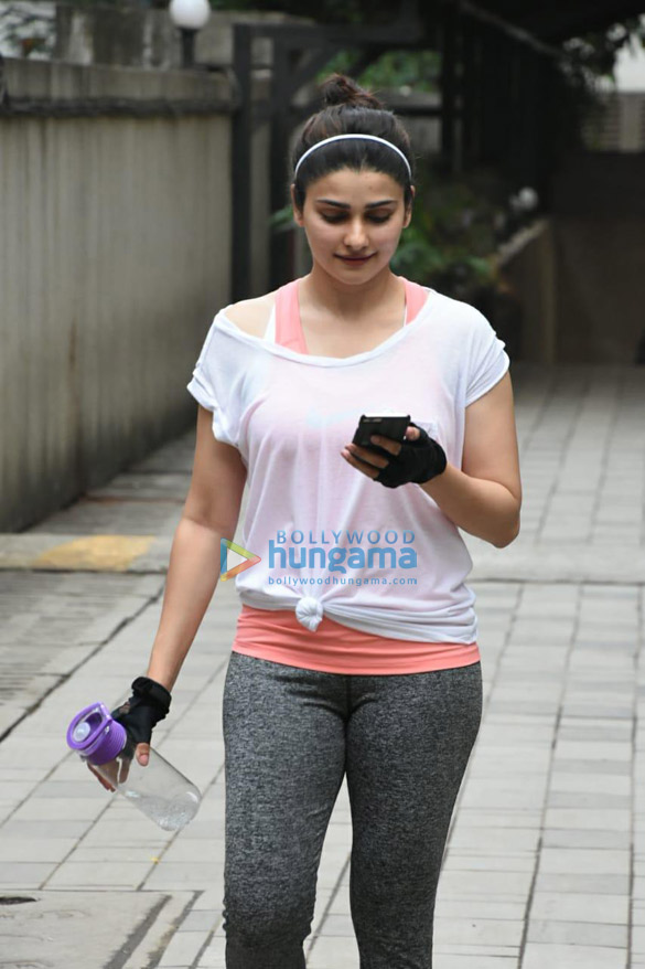 Prachi Desai snapped outside the gym Prachi Desai snapped outside the gym