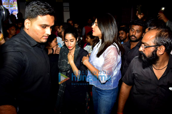 Priyanka Chopra, Janhvi Kapoor and Ishaan Khatter snapped at Bastian in Bandra