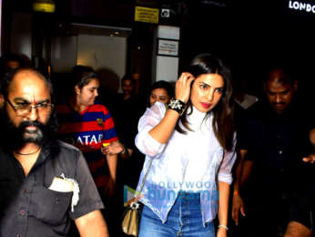 Priyanka Chopra, Janhvi Kapoor and Ishaan Khatter snapped at Bastain in Bandra