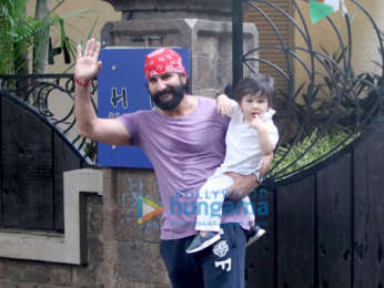 Saif Ali Khan And Taimur Ali Khan spotted in Bandra