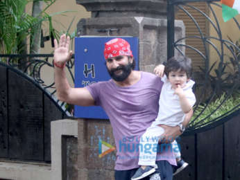 Saif Ali Khan And Taimur Ali Khan spotted in Bandra
