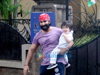 Saif Ali Khan And Taimur Ali Khan spotted in Bandra