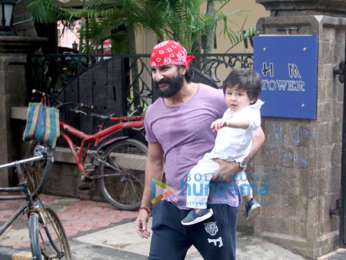 Saif Ali Khan And Taimur Ali Khan spotted in Bandra