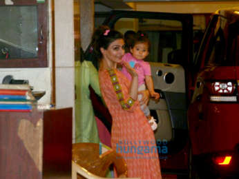 Soha Ali Khan and daughter Inaaya Naumi snapped at Saif Ali Khan's residence in Bandra