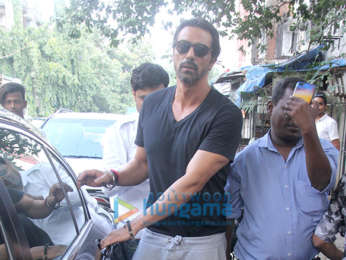 Arjun Rampal and Gabriella Demetriades spotted at Sequel Cafe in Bandra-