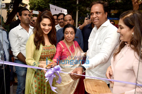 Asha Bhosle and Madhuri Dixit snapped attending the new iPhone launch at Iazure Store