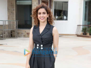 Cast of film Pataakha snapped during media interactions at Sun N Sand in Juhu