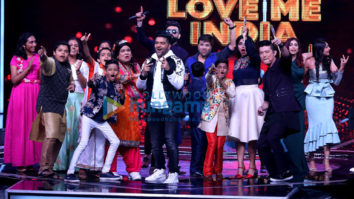 Himesh Reshammiya, Guru Randhawa and Neha Bhasin snapped on sets of the reality show Love Me India