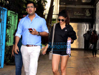 Jacqueline Fernandez snapped at Bombay Adda