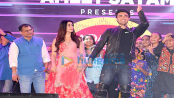 LoveYatri pair Aayush Sharma & Warina Hussain attend Ameet Satam’s Adarsh Navratri Utsav