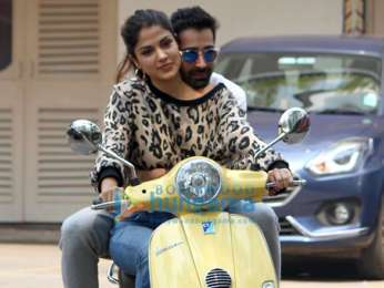 Varun Mitra and Rhea Chakraborty snapped promoting their film Jalebi