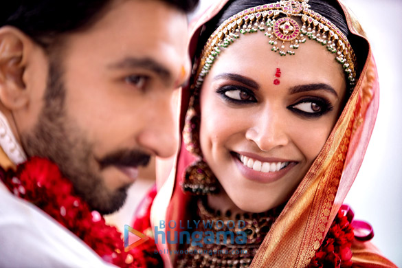 Deepika Padukone and Ranveer Singh snapped during their Konkani wedding ceremony at Lake Como, Italy Deepika Padukone and Ranveer Singh snapped during their Konkani wedding ceremony at Lake Como, Italy