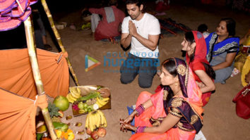 Gurmeet Choudhary snapped during Chhath Puja