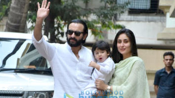 Kareena Kapoor Khan, Saif Ali Khan and Taimur Ali Khan spotted at Karisma Kapoor’s residence for Diwali celebration