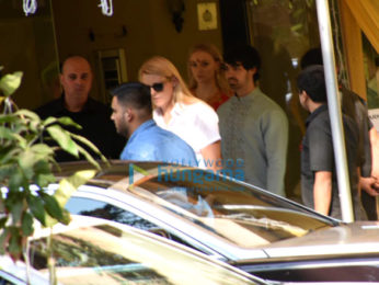 Priyanka Chopra, Nick Jonas snapped with Joe Jonas, Sophie Turner and others after Puja ceremony