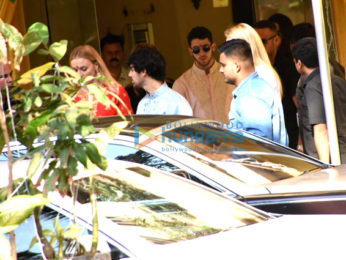 Priyanka Chopra, Nick Jonas snapped with Joe Jonas, Sophie Turner and others after Puja ceremony