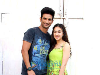 Sara Ali Khan and Sushant Singh Rajput spotted in Mehboob Studios for Kedarnath promotions