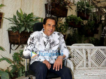 Dharmendra snapped on his birthday at Sunny Super Sound in Juhu