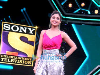 Shilpa Shetty, Anurag Basu and Geeta Kapoor snapped at the launch of Super Dancer 3