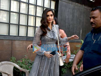 Sonam Kapoor Ahuja and Anand Ahuja snapped at his store in Bandra