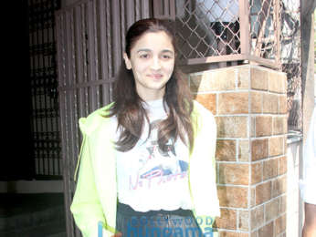 Alia Bhatt snapped outside a recording studio
